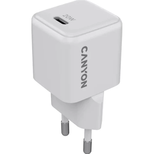 Зарядное устройство Canyon Wall Charger USB-C CU20C GaN 20W White (CNS-CUW20C): Особенности USB-C, Power Delivery (PD)