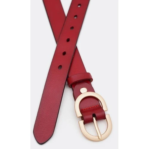 Женский ремень Borsa Leather черный (CV1ZK105-goldred): Пол Женский