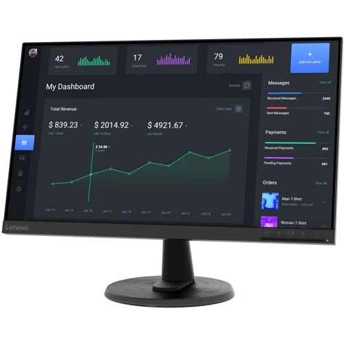 Монитор Lenovo D24-40 (67A2KAC6UA): Покрытие экрана антибликовое