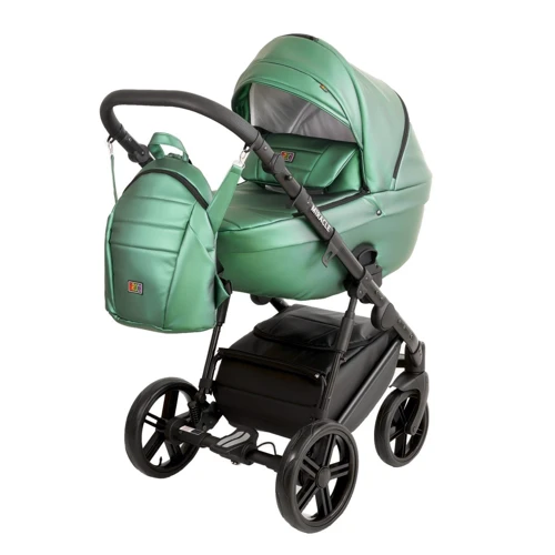 Универсальная коляска 2 в 1 Broco Miracle Black 9023-BMB-03, green, зеленый фото 8