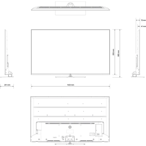 Телевизор Nokia Smart TV QLED 6500D: Экран 65 " 3840x2160 (4K)