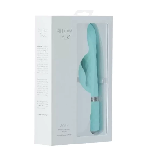 Роскошный вибратор Pillow Talk Lively Teal с кристаллом Сваровски для точки G