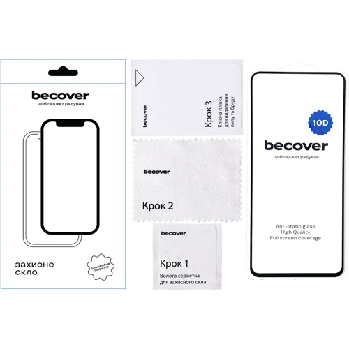 BeCover Tempered Glass 10D Black for Oppo А60 4G / A3 / A3x (712354) фото 6