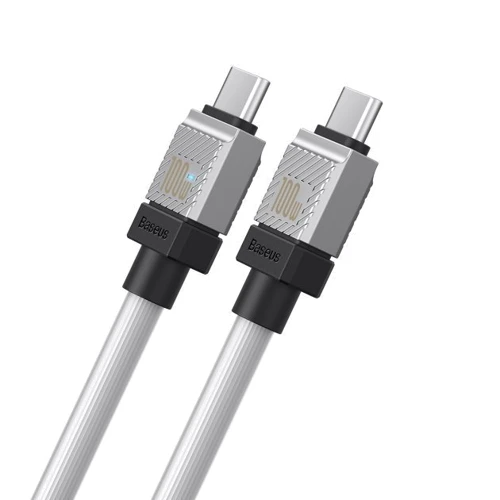 Кабель Baseus USB-C to USB-C CoolPlay Series 100W 1m White (CAKW000202): Длина 1 м