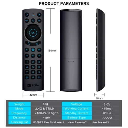 Универсальный пульт ДУ Air Mouse G20BTS Plus фото 12