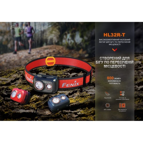 Фонарь туристический Fenix HL32R-T черный (HL32R-TBK): Вес, г 107