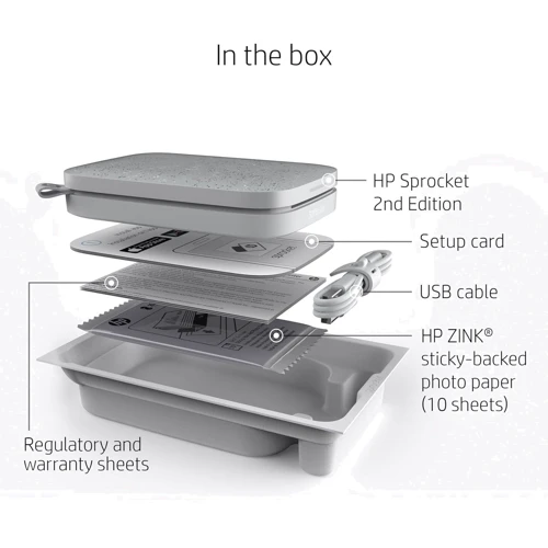 HP Sprocket 2x3 Luna Pearl (HPISPW)