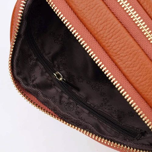Женская сумка через плечо Borsa Leather коричневая (K11906br-brown): Фактура Матовая, Зернистая