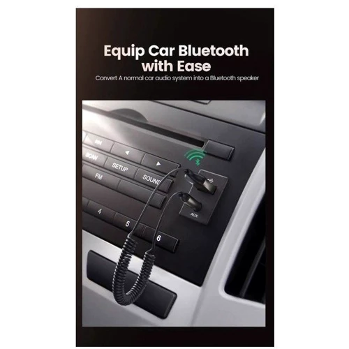 Bluetooth-ресивер UGREEN CM309 Bluetooth Car Receiver Aux with Mic Space Gray фото 2