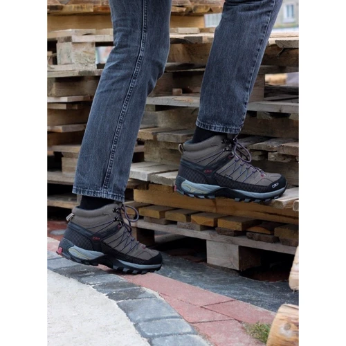 Ботинки CMP Rigel Mid Trekking Shoe WP (3Q12947-02PD) 40 (41) серые натуральная замша зима фото 6