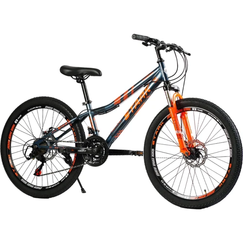 Велосипед спортивний Corso STARK 24", рама 12", синій (SK - 24520): Матеріал рами сталь