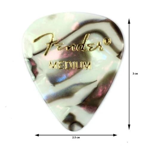 Медиатор Набор медиаторов Fender 351 Premium Celluloid Abalone Medium: Форма медиатора Standard