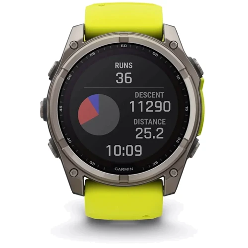 Смарт-часы Garmin Fenix 8 Solar 51mm Sapphire Titanium with Amp Yellow/Graphite Silicone Band (010-02907-21): Стандарт защиты 10 ATM