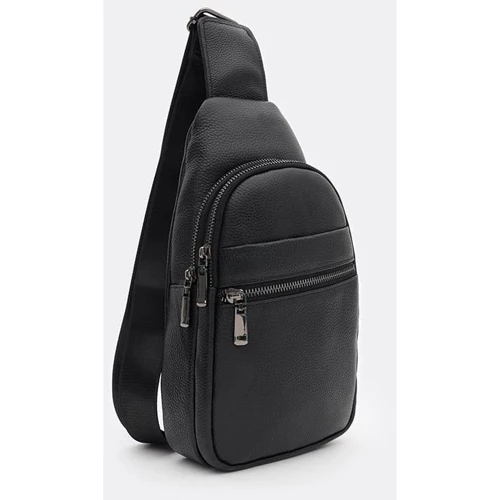 Мужская сумка-слинг Borsa Leather черная (K13295bl-black): Страна производитель Тайвань