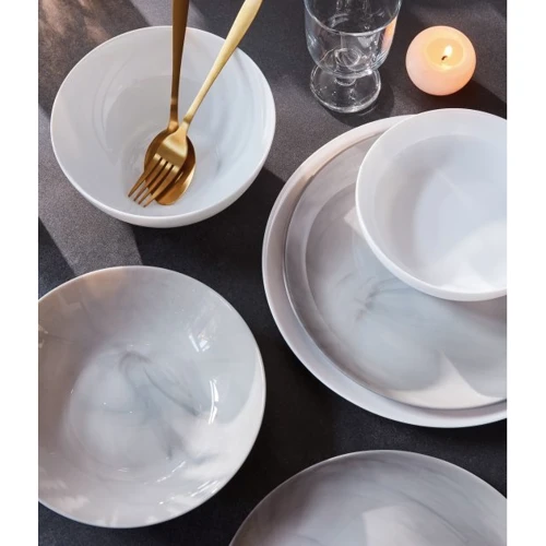 Тарілка Luminarc Diwali Marble Granit 25 см (P9908): Матеріал Стекло