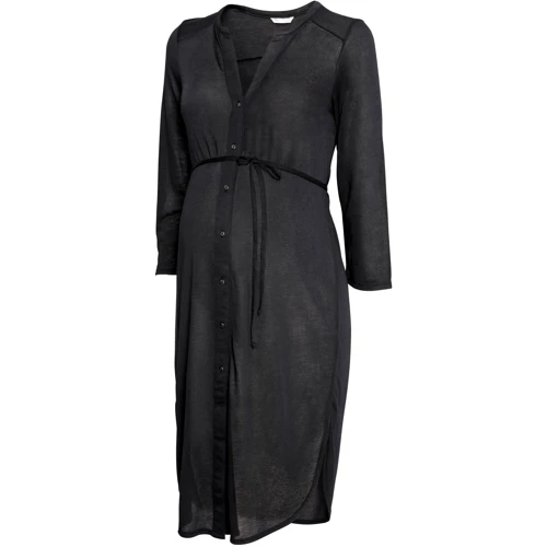 Платье H&M 4097656 42 черное для беременных: Узор Однотонный