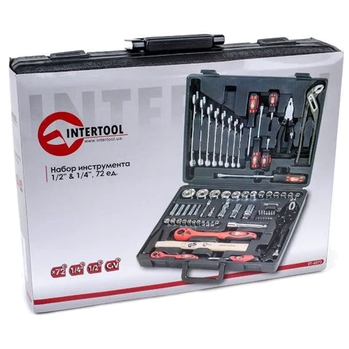Профессиональный набор инструмента Intertool ET-6073: Назначение набора универсальный