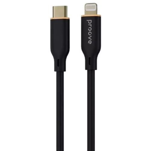 Кабель Proove Cable USB-C to Lightning Jelly Silicone 27W 1m Black (CCJS27002101)