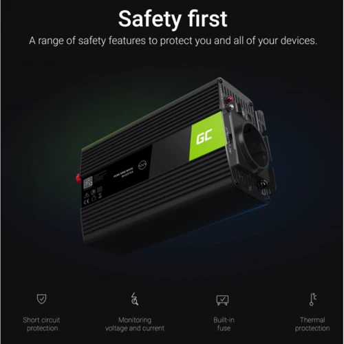 Преобразователь напряжения (инвертор) DC-AC Green Cell 12V на 230V 150W/300W фото 4