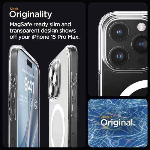 Чехол для iPhone Spigen Ultra Hybrid MagFit Frost Clear (ACS06580) for iPhone 15 Pro Max фото 11