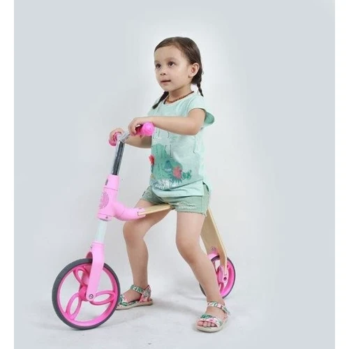 Беговел-самокат AEST B01 2 in 1 Розовый (B01-Pink): Конструкция рамы цельная