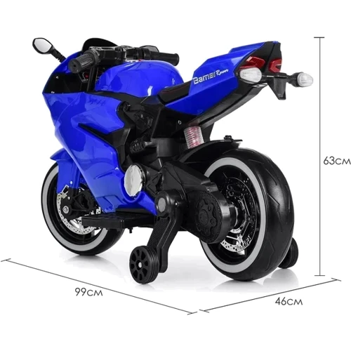 Детский электромотоцикл Bambi Racer Ducati синий (M 4104EL-4): Материал колес EVA
