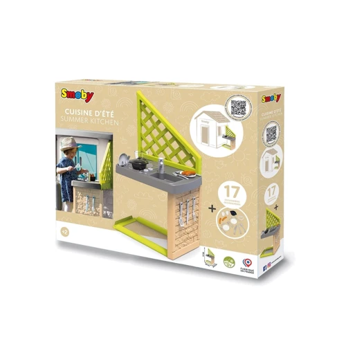 Летняя кухня Smoby Toys с аксессуарами для дома зеленая (810918) фото 4