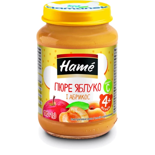 Пюре Hame яблоко и абрикос 190 (8595139703745)