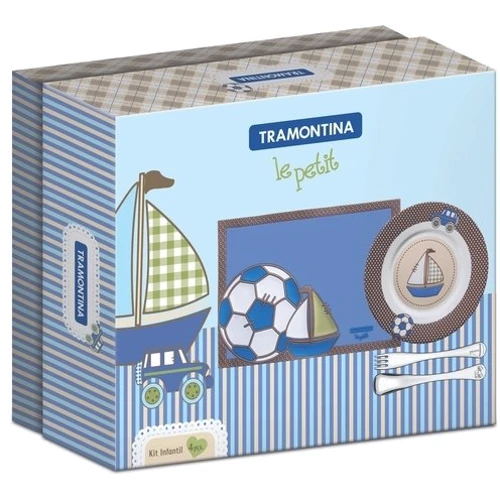 Набір дитячого посуду Tramontina Baby Le Petit Blue (4 предмета в коробці)