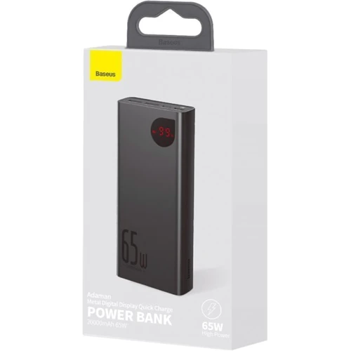 Внешний аккумулятор Baseus Power Bank 20000mAh Adaman Metal Digital Display 65W Black (PPIMDA-D01) фото 9