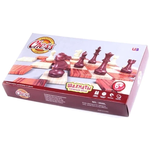 Магнитные шахматы под дерево UB Chess magnetic wood-plastic 36x31 см (3520L): Тип Детские