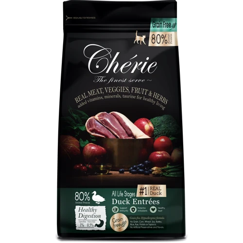 Cухой корм Cherie Dry Food Healthy Digestion - Duck Entrеes для кошек с уткой для здорового пищеварения 0.4 кг (602238)