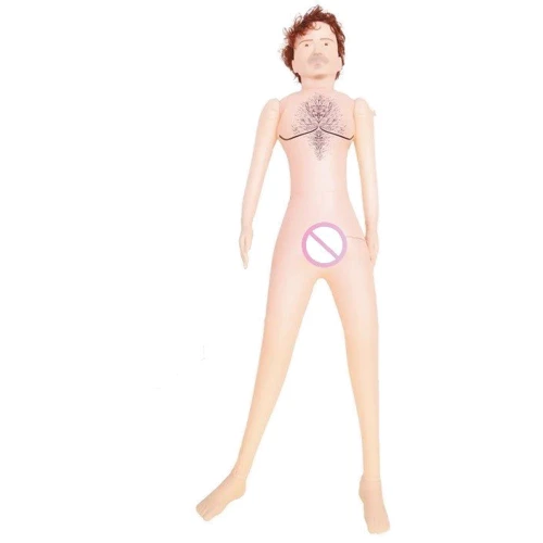 Надувная кукла DENNIS 3D с вставкой из киберкожи и вибростимуляцией, BS5900003