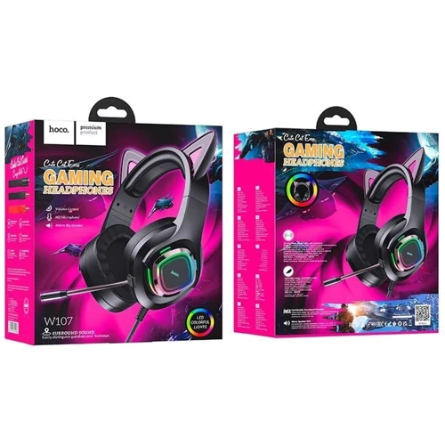 Наушники Hoco W107 Cute cat Phantom Cat фото 5