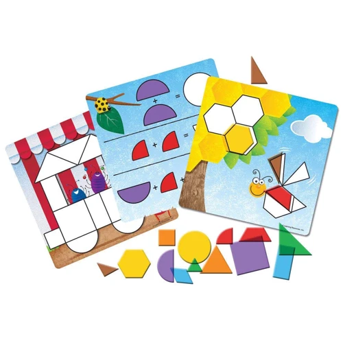 Обучающий игровой набор LEARNING RESOURCES - ЦВЕТНАЯ ГЕОМЕТРИЯ (LER1762)
