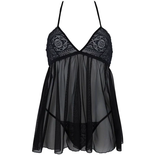 Пеньюар ECO Passion KERRIA CHEMISE black XXL/XXXL