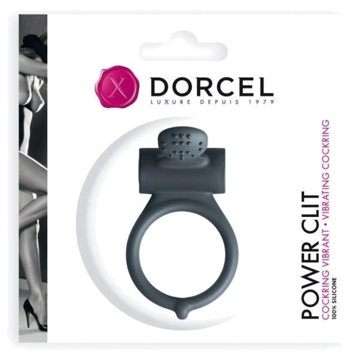 Эрекционное кольцо Dorcel Power Clit Black V2 с вибрацией