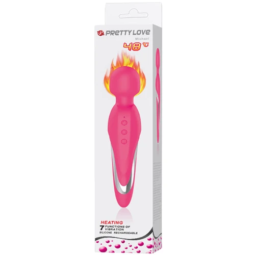 Вибратор с функцией нагрева Pretty Love Micheal Heat Massager Pink
