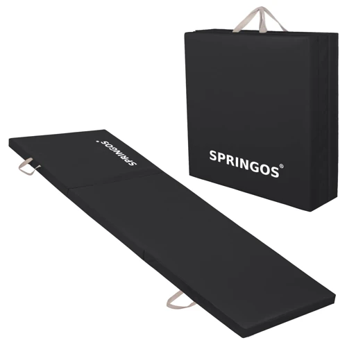 Мат гімнастичний складаний Springos 180 x 60 x 5 см Black (FA0041) фото 2