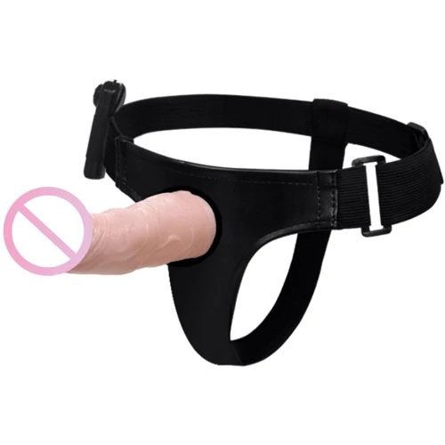 Страпон LYBAILE Ultra Passionate Harness Vibrating Flesh, 15 см