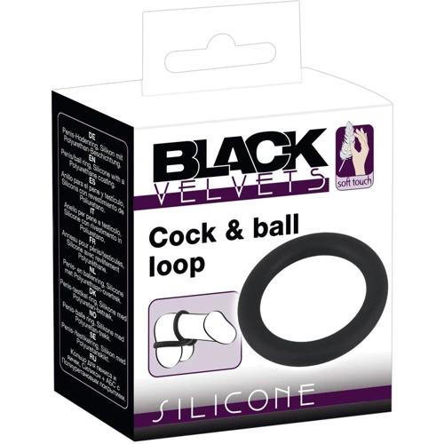 Эрекционное кольцо Black Velvets Cock and Ball Loop