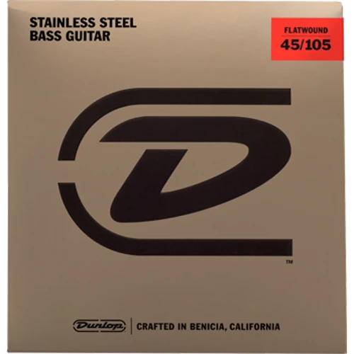 Струна для гітар Струны DUNLOP DBFS45105 STAINLESS STEEL FLATWOUND BASS 45-105