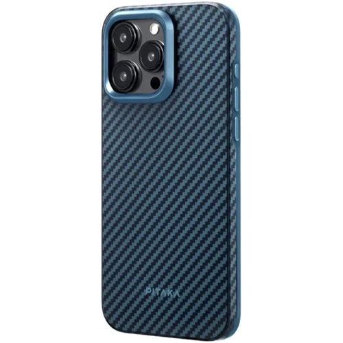 Чохол для iPhone Pitaka MagEZ Case Pro 4 Twill 1500D Black/Blue (KI1508PPA) для iPhone 15 Pro: Матеріали Арамид