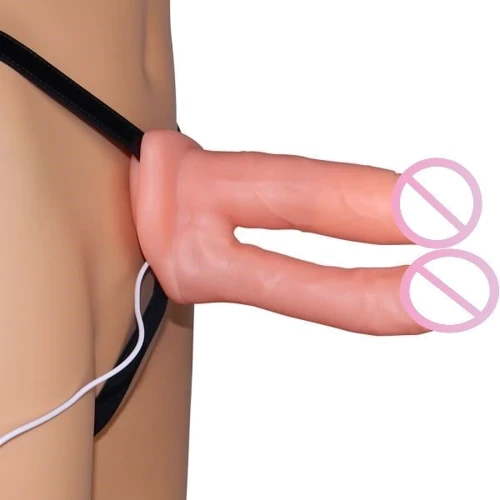 Страпон двойной с вибрацией Lovetoy Vibrating Unisex Hollow Double Penetrator 6"