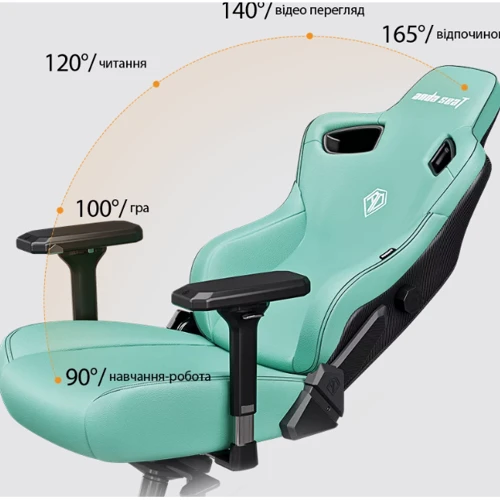 Крісло Anda Seat Kaiser 3 Size XL Black Fabric (AD12YDC-XL-01-B-CF) фото 6