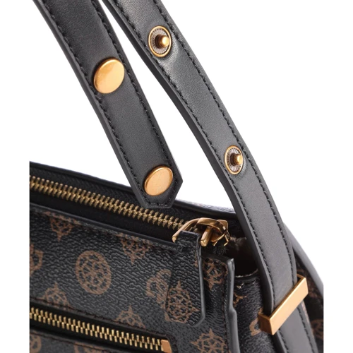 Женская сумка через плечо Guess Hensely Logo Top Zip Shldr Bag темно-коричневая (HWPB8378180-MCM): Тип Сумки