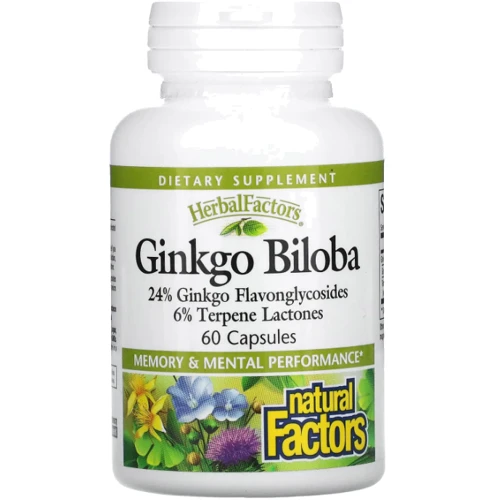Natural Factors Ginkgo Biloba Гінгко білоба 60 капсул