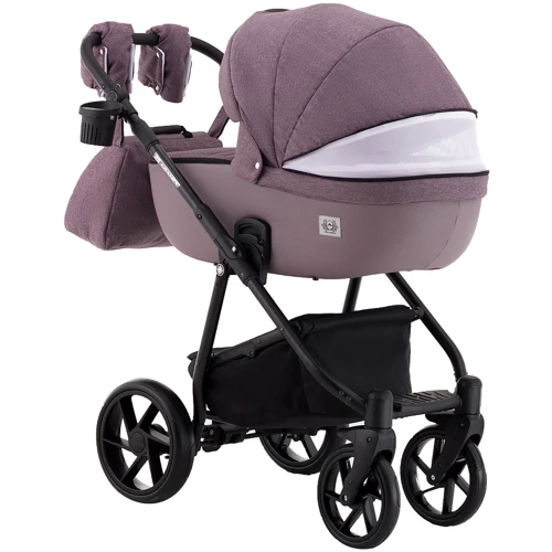 Коляска 2 в 1 Adamex Hybryd Plus BR224 сиреневый - сиреневая кожа (выдавленная точка) (623681): Ширина шасси 61.5 см
