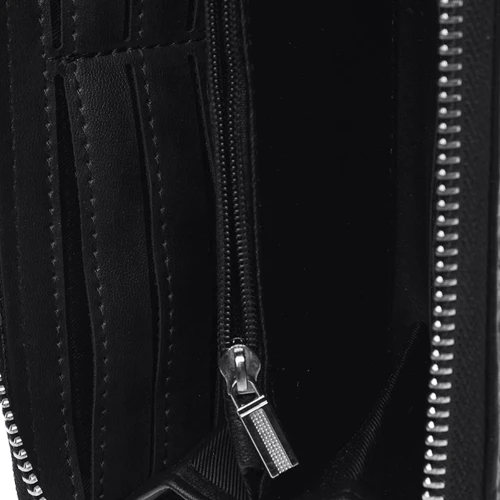 Мужская борсетка черная (Keizer K16002-1-black): Застежка Молния