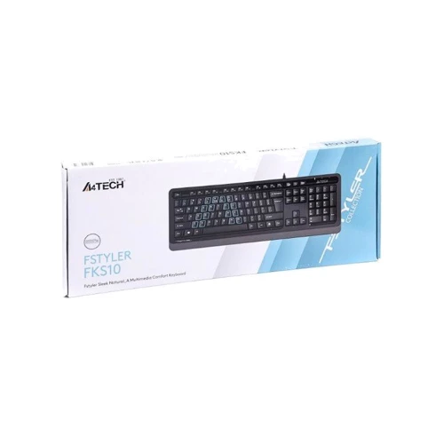 Клавіатура A4Tech FKS10 USB Grey: інтерфейс підключення USB